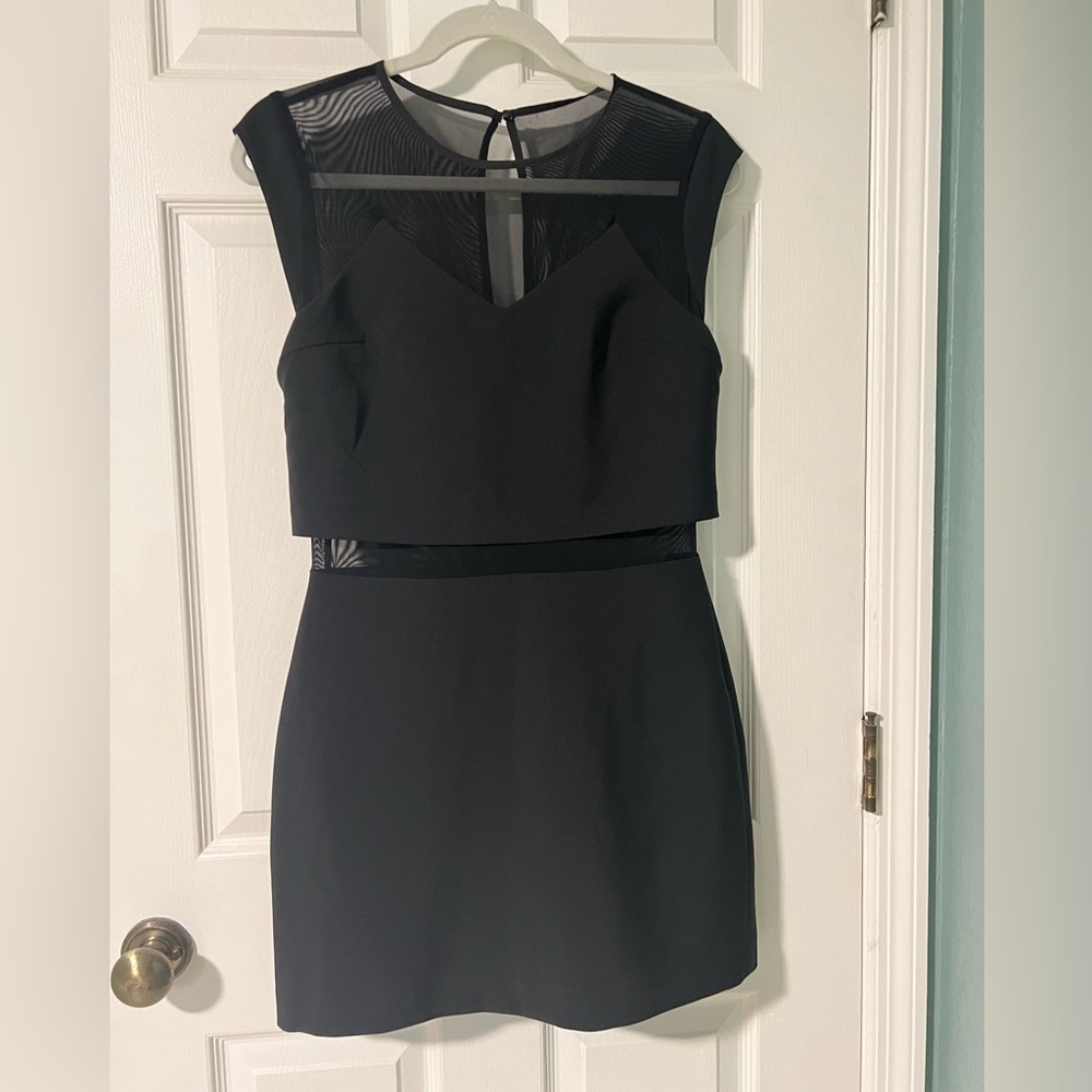 Black illusion mesh Express  mini Dress